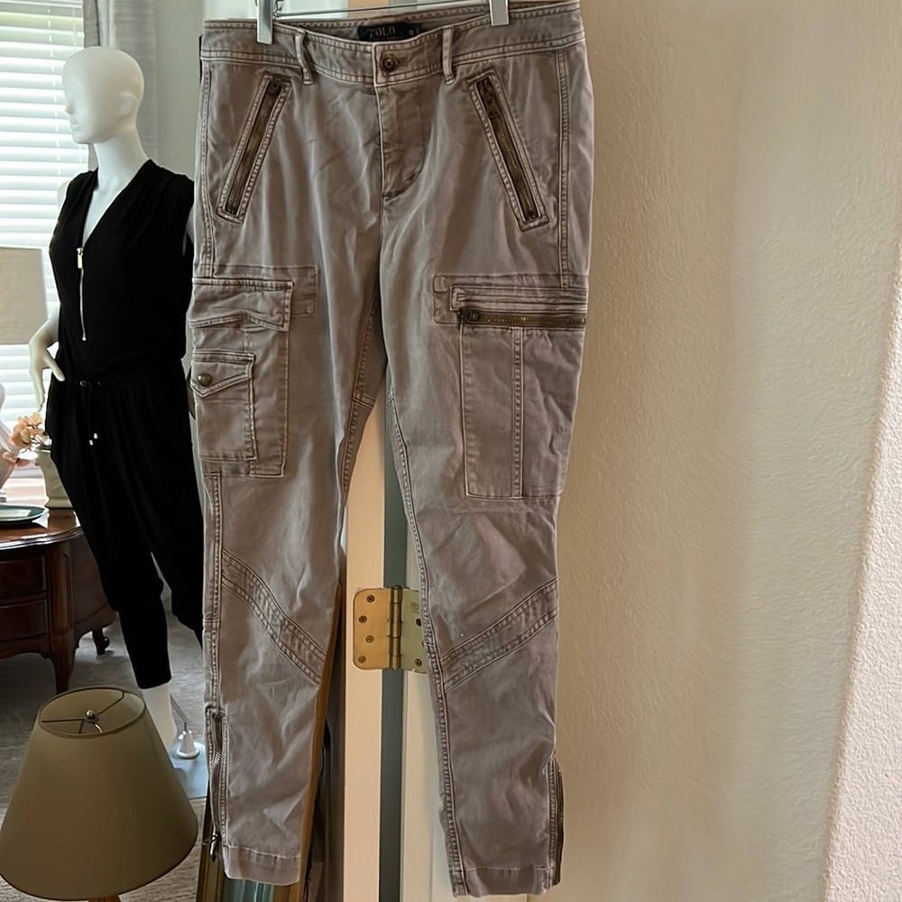 Vintage skinny mid rise Ralph Lauren cargo